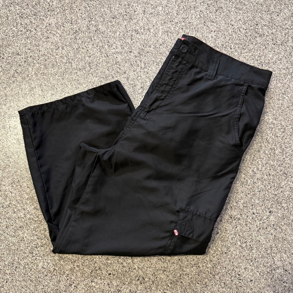 Split Skateboarding Cargo Pants Mens 38x24 Lightweight Black Wide Leg